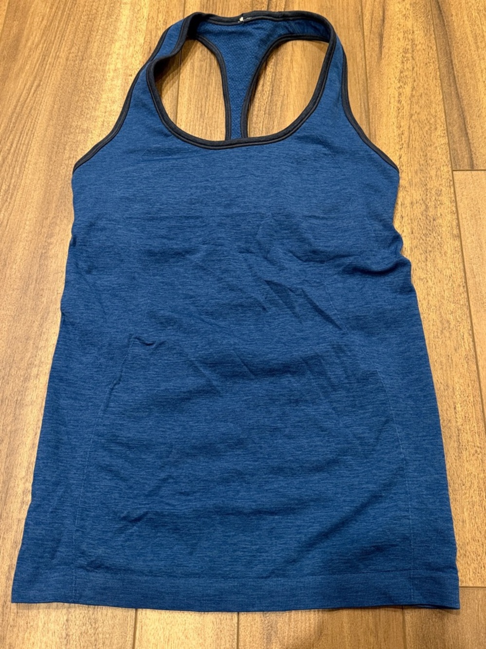 lululemon athletica Deep Navy Racerback Tank with Black Trim
